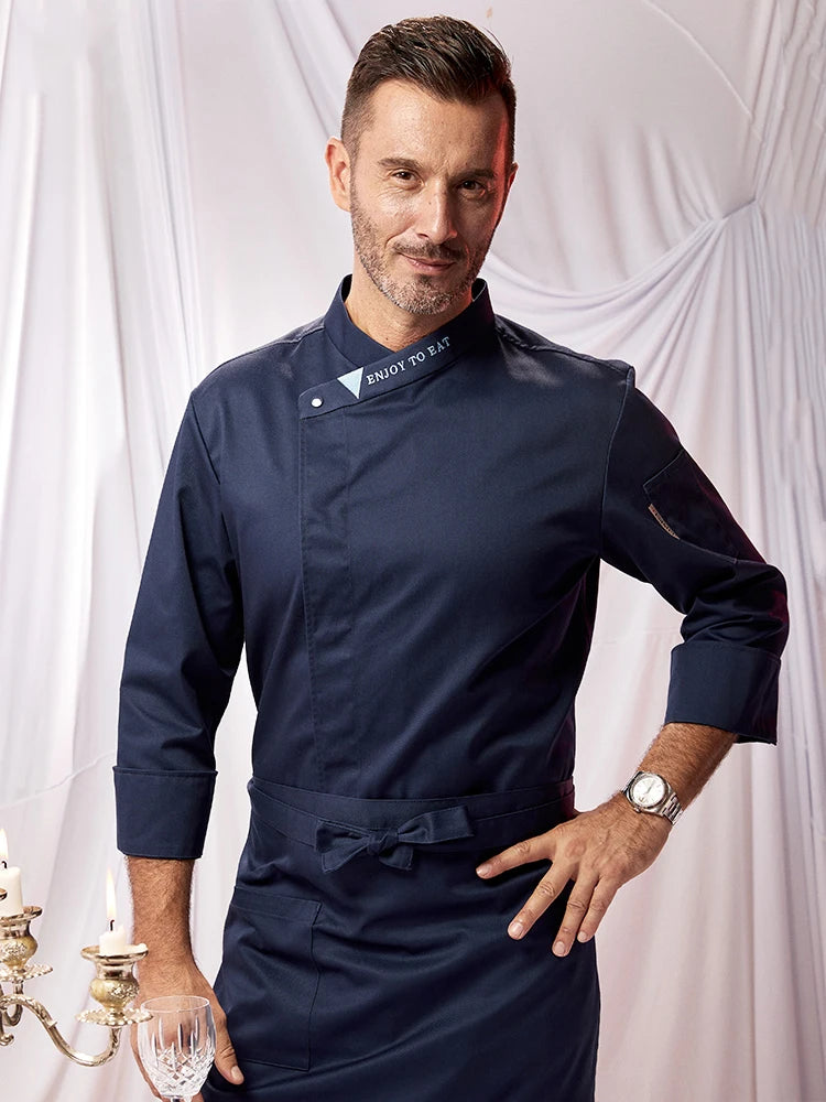 Winter Chef Costume Hotel Women's Work Clothes Restaurant Men's Cook Jacket Bakery Kitchen Uniform Cafe Waiter Work Shirt