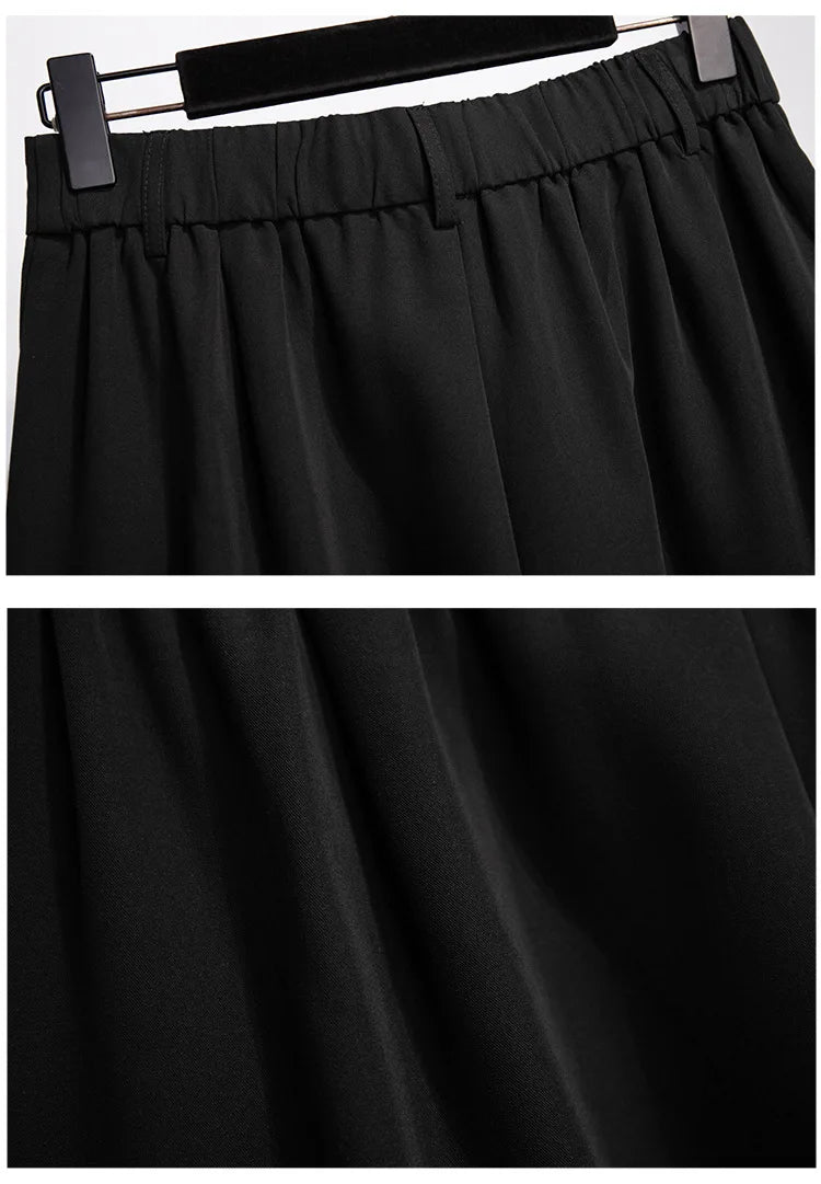 New Ladies Summer Plus Size Shorts For Women Large Loose Casual Wide Leg diamonds Black Shorts 3XL 4XL 5XL 6XL 7XL