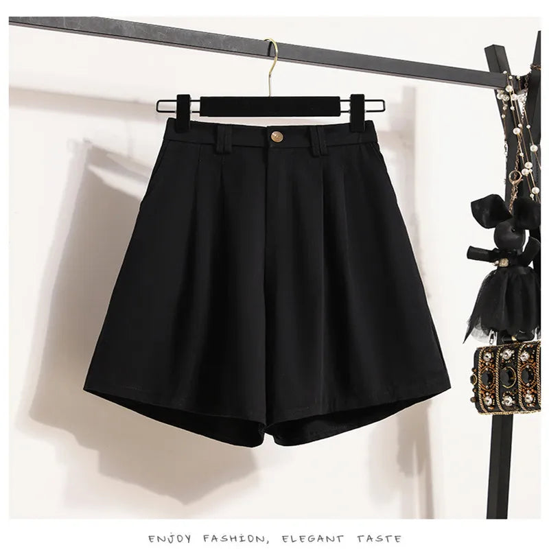 New Ladies Spring Summer Plus Size Shorts For Women Large Size Leisure Wide Leg Shorts 3XL 4XL 5XL 6XL