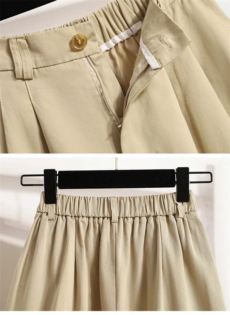 New Ladies Spring Summer Plus Size Shorts For Women Large Size Leisure Wide Leg Shorts 3XL 4XL 5XL 6XL