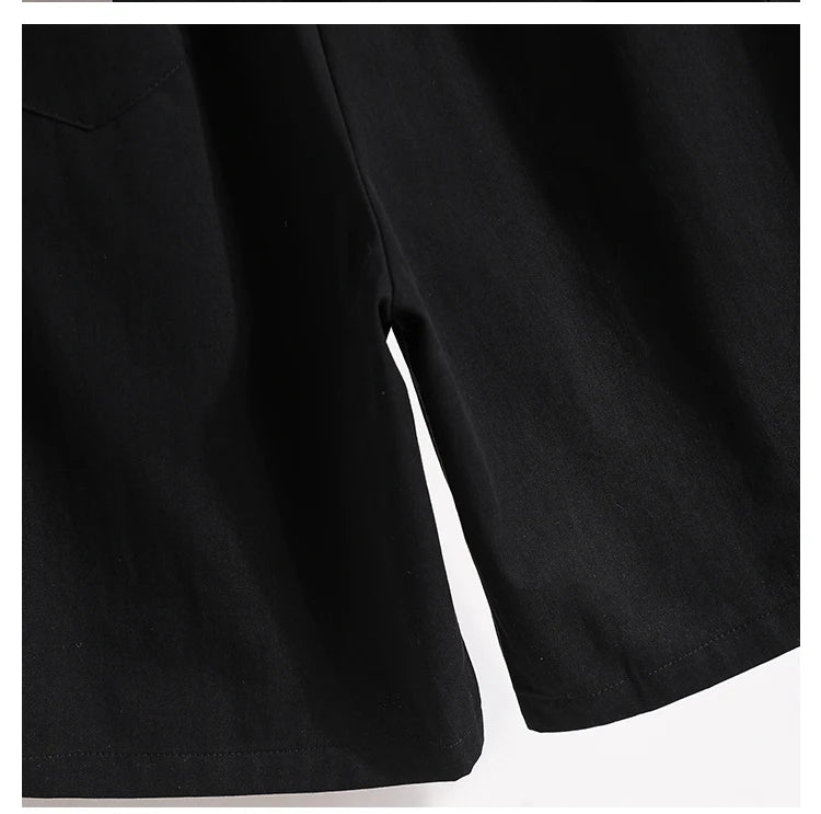 New 2024 Ladies Summer Plus Size Fashion Pants For Women Large Loose Asymmetry Shorts 3XL 4XL 5XL 6XL 7XL Clothing