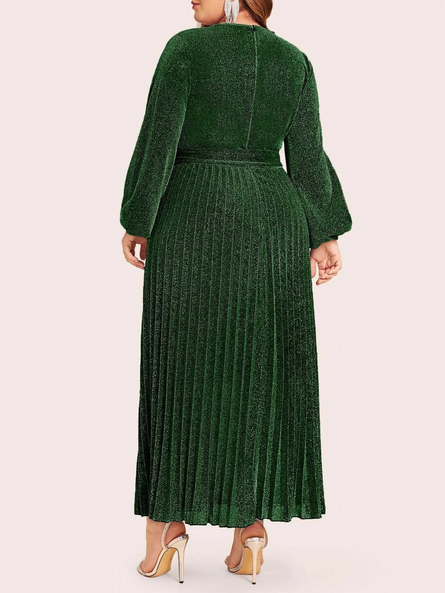 Plus Size Women Clothing Autumn Winter New Elegant Long Sleeves Female Maxi Dress Party Vacation Fashion Christmas Dress