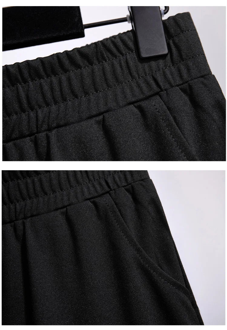 New 2022 Summer Plus Size Sports Shorts Women Large Size Loose Casual Wide Leg Black White Viscose Shorts 3XL 4XL 5XL 6XL 7XL