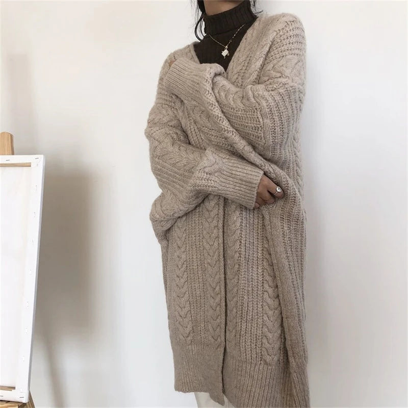 2024 Spring New Women Sweater Cardigans Knitted Jackets Korean Loose Oversized Long Sleeve Elegance Sweet Casual Coats Basics