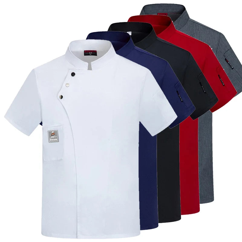 Big Size Men Chef Jacket Women Cooker Waitress Coat Quality Restaurant Kitchen Shirt Blouse Breathable Bakery Work Wear Uniform