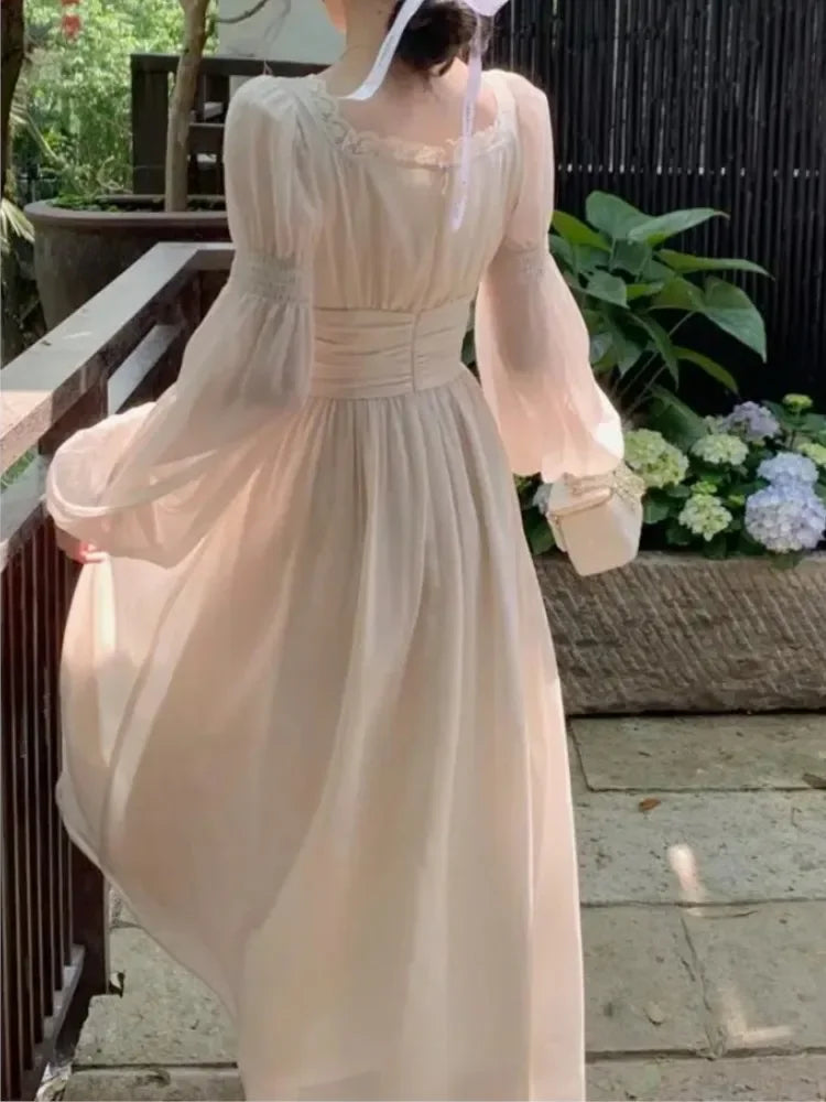 Women Fashion Elegant Casual Solid Party Dress Vintage Chic A-Line Birthday Prom Vestidos Female Clothes Robe Mujers New Summer