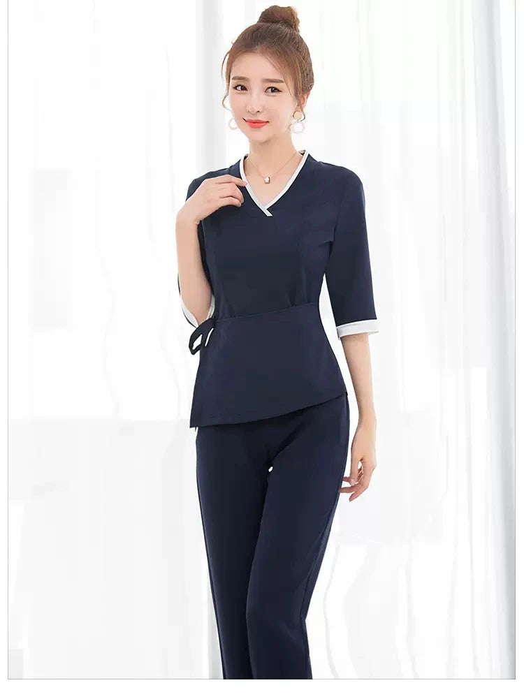 woman beauty salon Uniforms Massage Sauna foot bath Workwear Beauty Clothing Beautician Work Clothes uniforme Spa Waiter Uniform