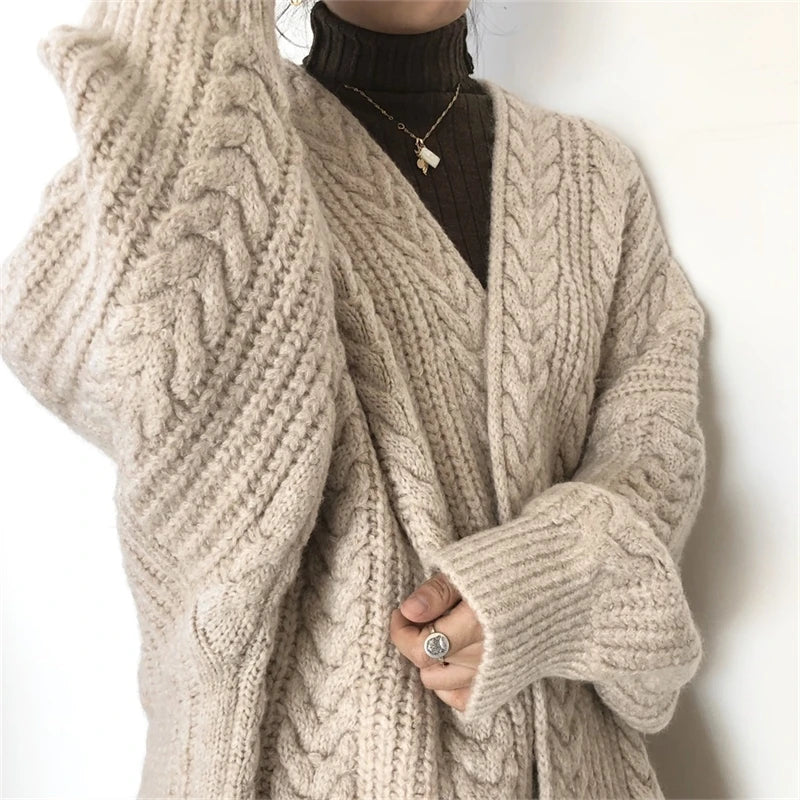 2024 Spring New Women Sweater Cardigans Knitted Jackets Korean Loose Oversized Long Sleeve Elegance Sweet Casual Coats Basics