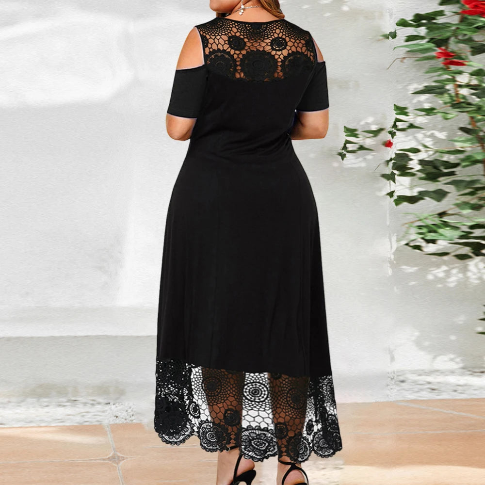 Oversized Long Dress for Women Clothing 2023 Summer Plus Size Elegant Vestidos Dress Female Party Black Formal Occas Dress