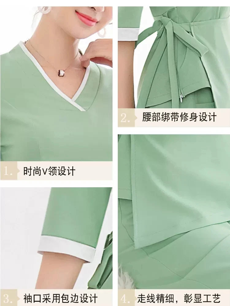 woman beauty salon Uniforms Massage Sauna foot bath Workwear Beauty Clothing Beautician Work Clothes uniforme Spa Waiter Uniform