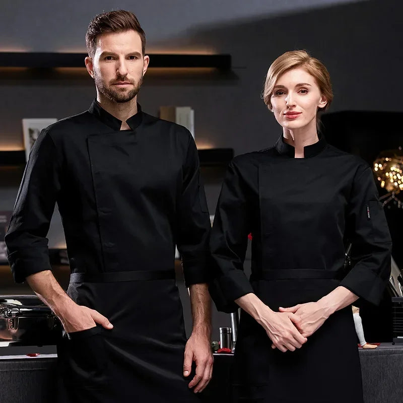 New Sleeved Restaurant Kitchen Uniform Chef Work Uniform Restaurant Waiter Work Uniform for Catering Chefs