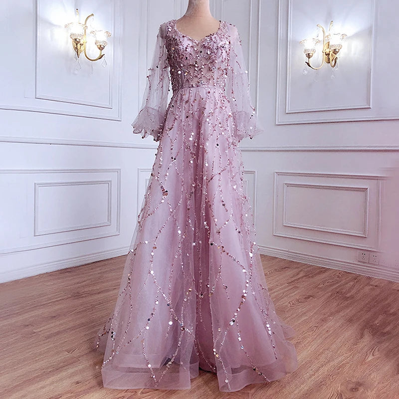 2023 New Gold Heavy Industry Beaded Deluxe Evening Dress Sexy Celebrity Prestige Queen Long Dress Brilliant Adult Dress