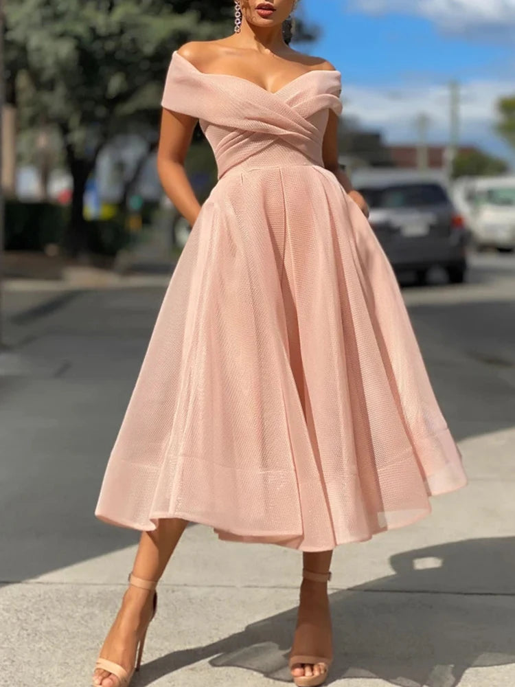 Sweet Style V-Neck High Street Women Party Dress Summer Patchwork Zippers Solid Ladies Dress Fashion Elegant Princess Streetwear