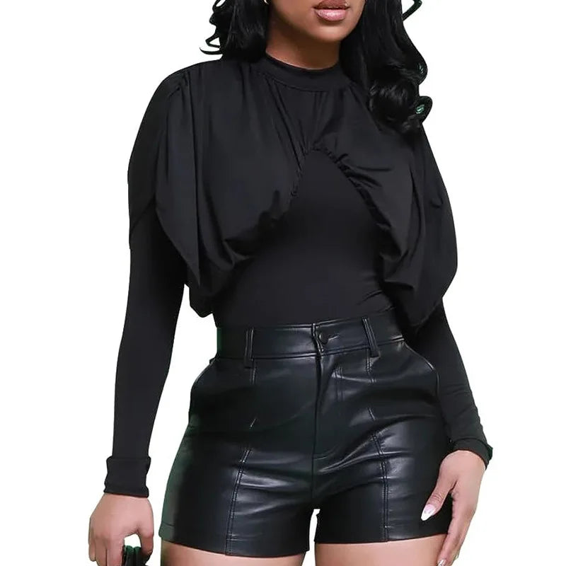 Womens Shorts Autumn New Fashion PU Leather Pants Womens Fashion Tight Hip Pants for Women