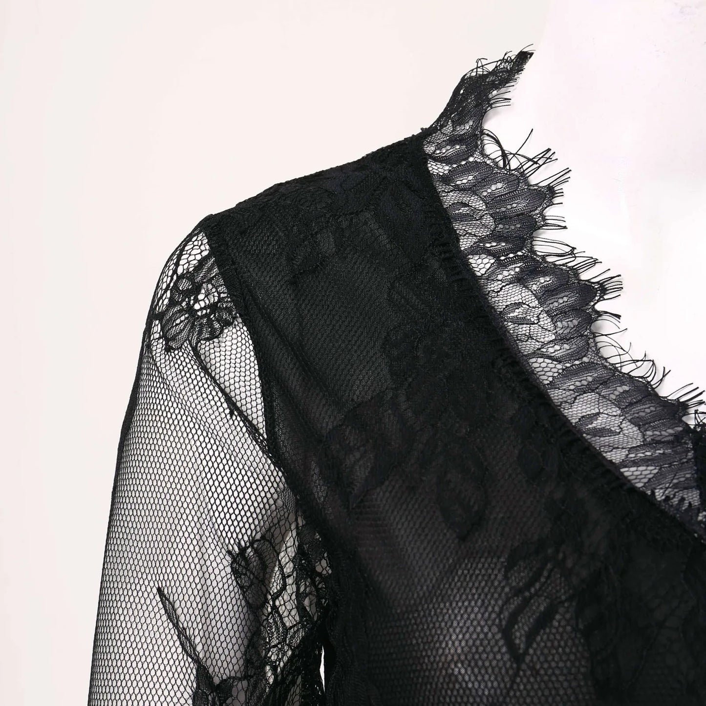 Party Dresses For Women Floral Lace Embroidery Long Sleeve V Neck Bridesmaid Wedding Evening Long Sleeve Summer Dresses Vestido