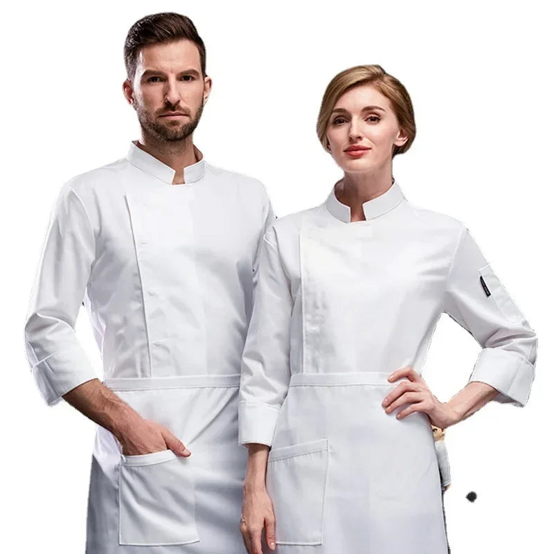 New Sleeved Restaurant Kitchen Uniform Chef Work Uniform Restaurant Waiter Work Uniform for Catering Chefs