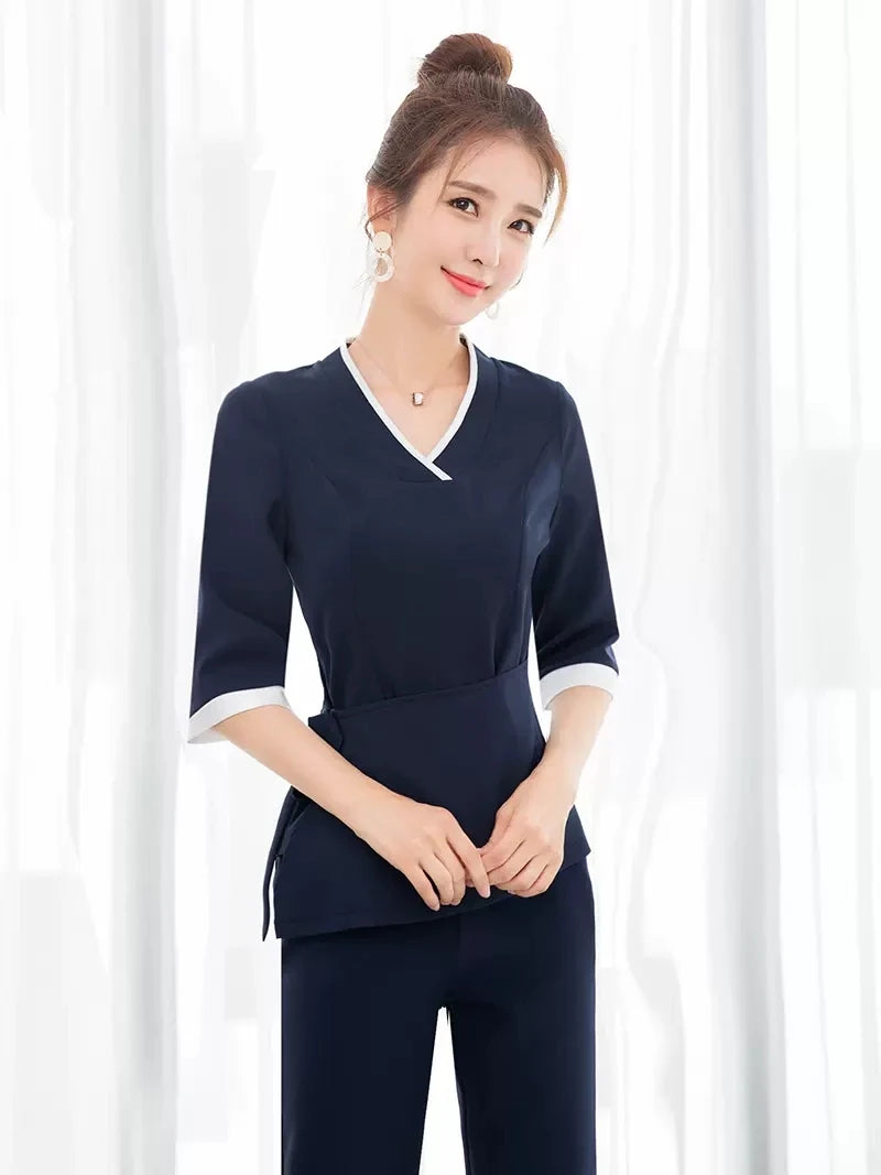 woman beauty salon Uniforms Massage Sauna foot bath Workwear Beauty Clothing Beautician Work Clothes uniforme Spa Waiter Uniform