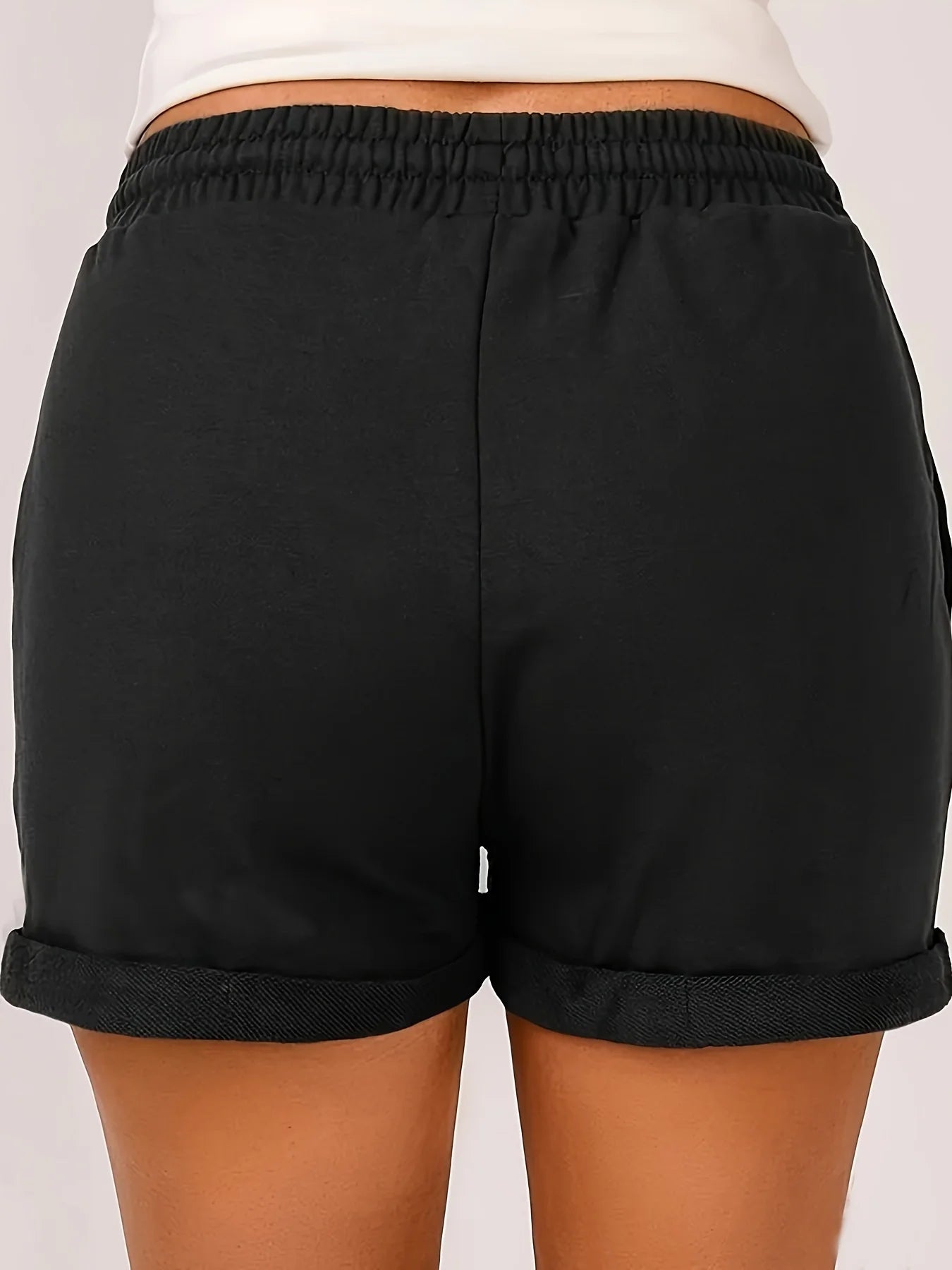 Plus size solid color casual and comfortable outdoor shorts