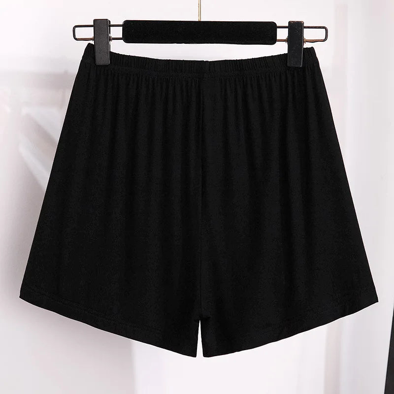 New Ladies Plus Size Leggings Shorts Women Large Size Slim Elastic Black White Modal Basic Shorts 3XL 4XL 5XL 6XL 7XL