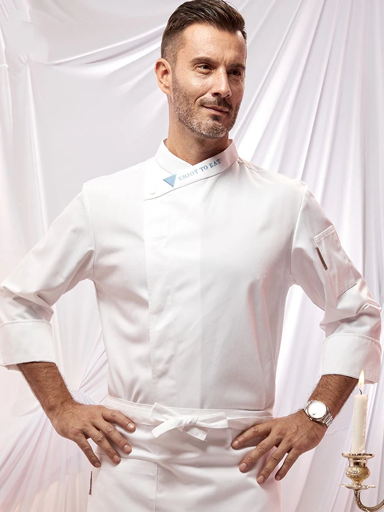 Winter Chef Costume Hotel Women's Work Clothes Restaurant Men's Cook Jacket Bakery Kitchen Uniform Cafe Waiter Work Shirt