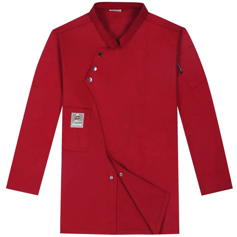 Big Size Men Chef Jacket Women Cooker Waitress Coat Quality Restaurant Kitchen Shirt Blouse Breathable Bakery Work Wear Uniform