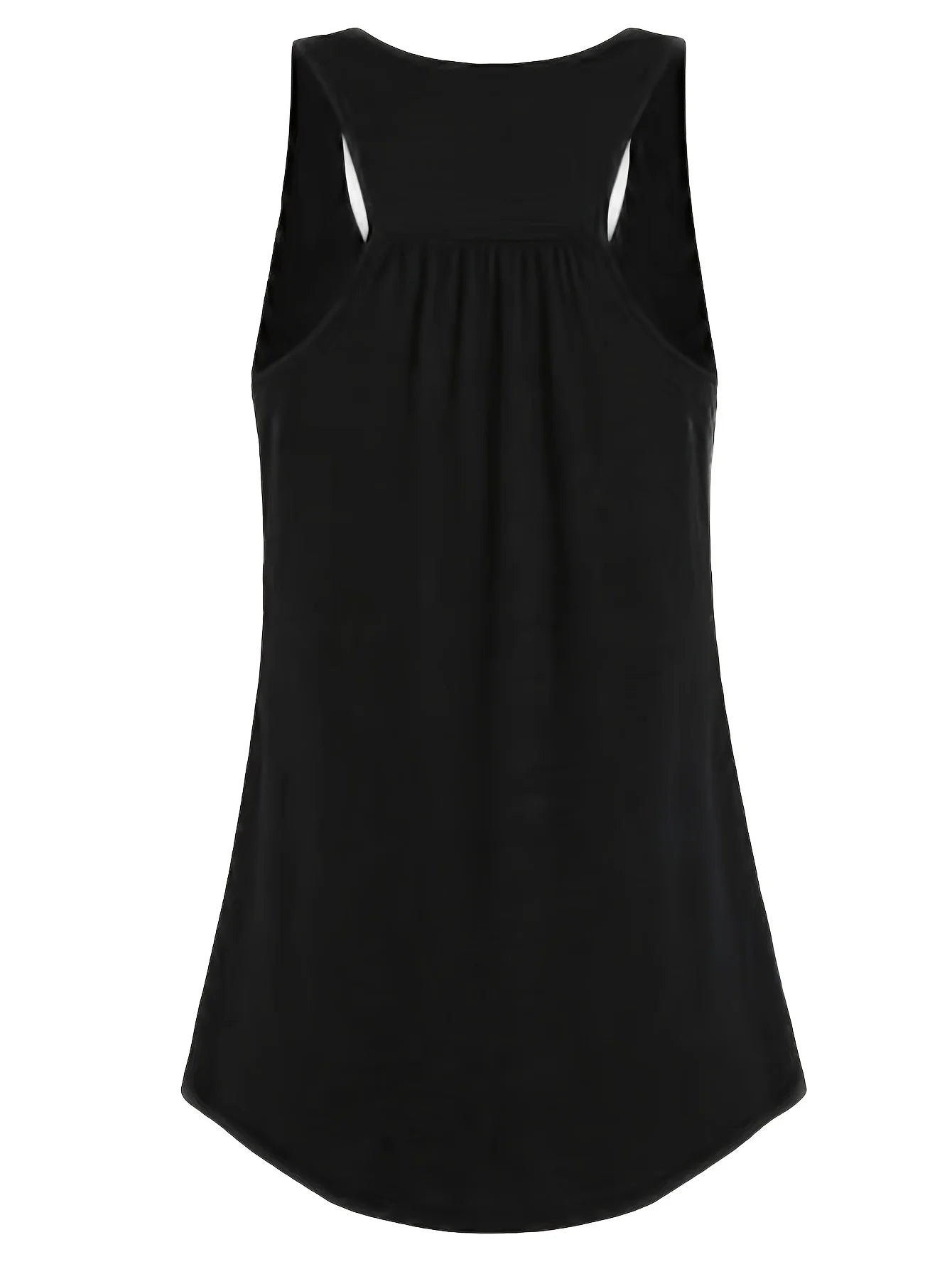 Plus Size Solid Wide Strap Tank Tops Women's Plus Slight Stretch Round Neck Basic Tank Tops