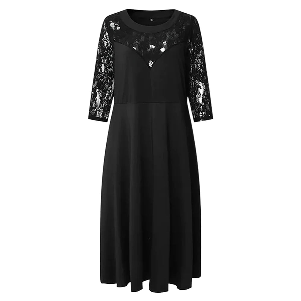 Oversized Long Dress for Women Clothing Summer Plus Size Elegant Vestidos Loose Dress Female Black Formal Occas Dress