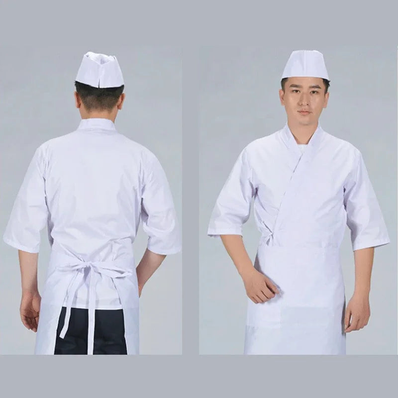 JEMMA LEONG Japanese Cuisine Clothing Kimono Sushi Restaurant Izakaya Chef Uniform For Women Men Waitress Waiter