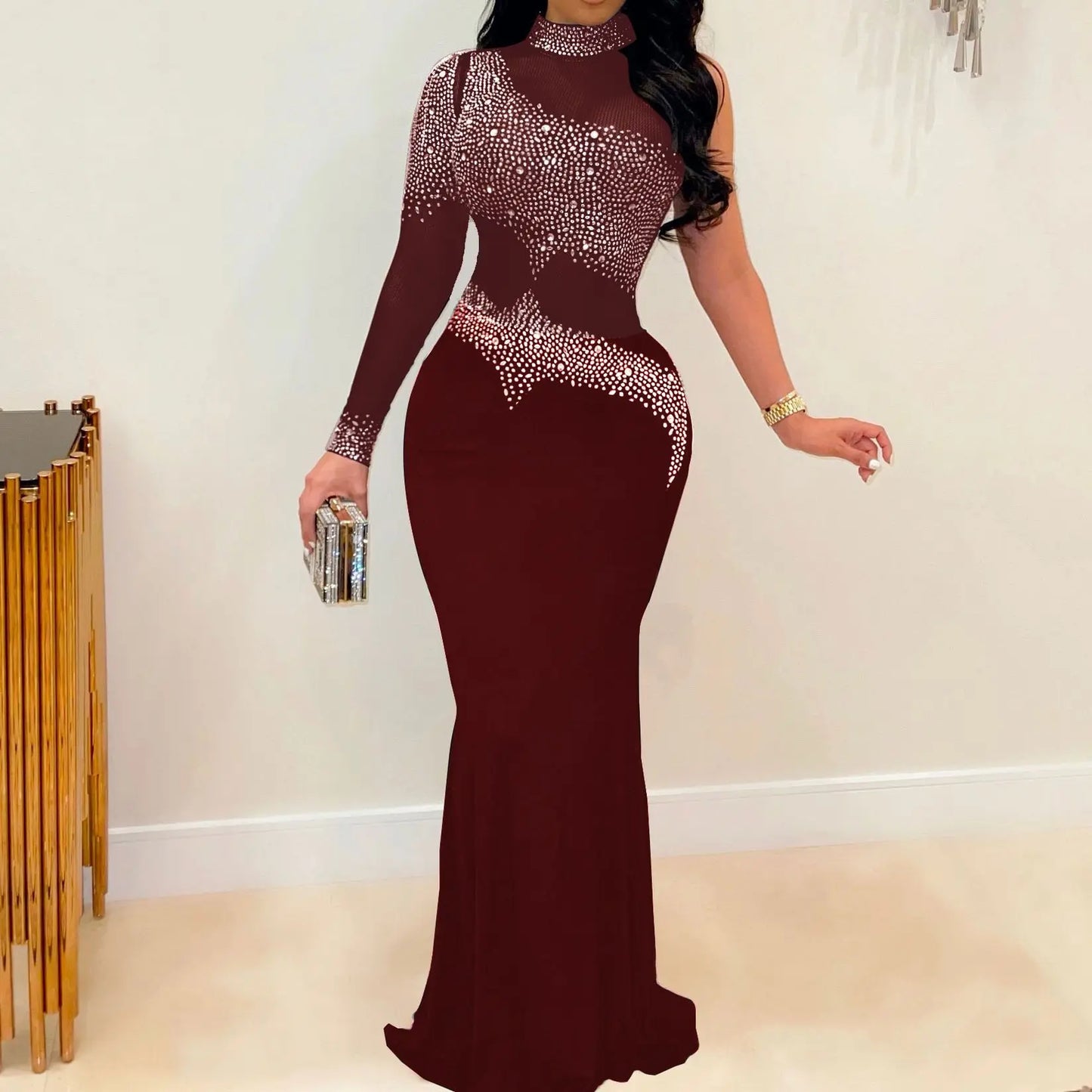 Plus Size Women Party Dress Rhinestone Mesh Elegant Dresses 2023 Summer Lady Casual Birthday Robe Female Luxury Evening Dress