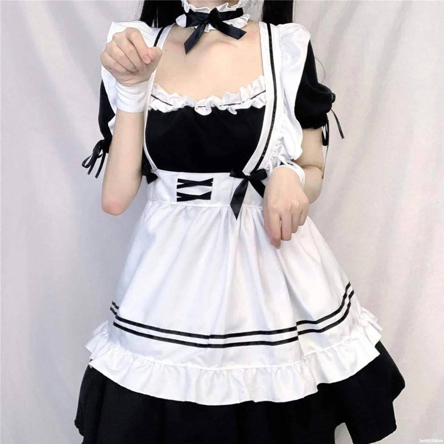 Japanese Women Maid Lolita Dress Anime Cosplay Costume Animation Uniform Outfit Clothes Cosplay Waitress Role Play Clothing
