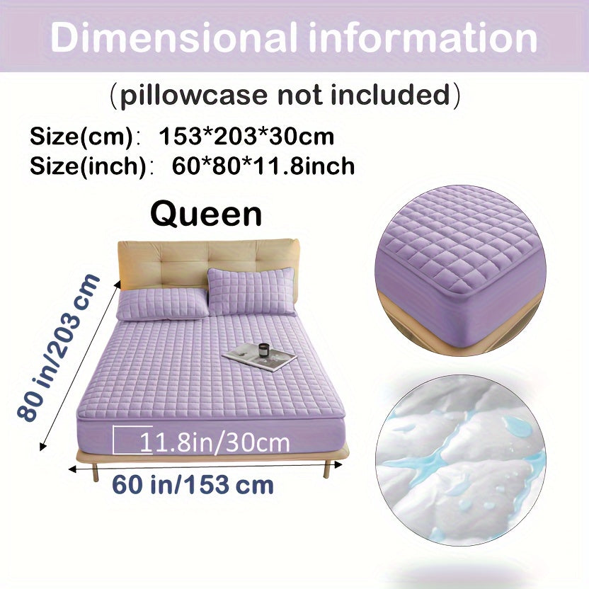 1pc Deluxe Hypoallergenic Mattress Protector - Deep Pocket, Quilted, Waterproof and Soft, for Comfortable Sleep in Bedroom or Guest Room