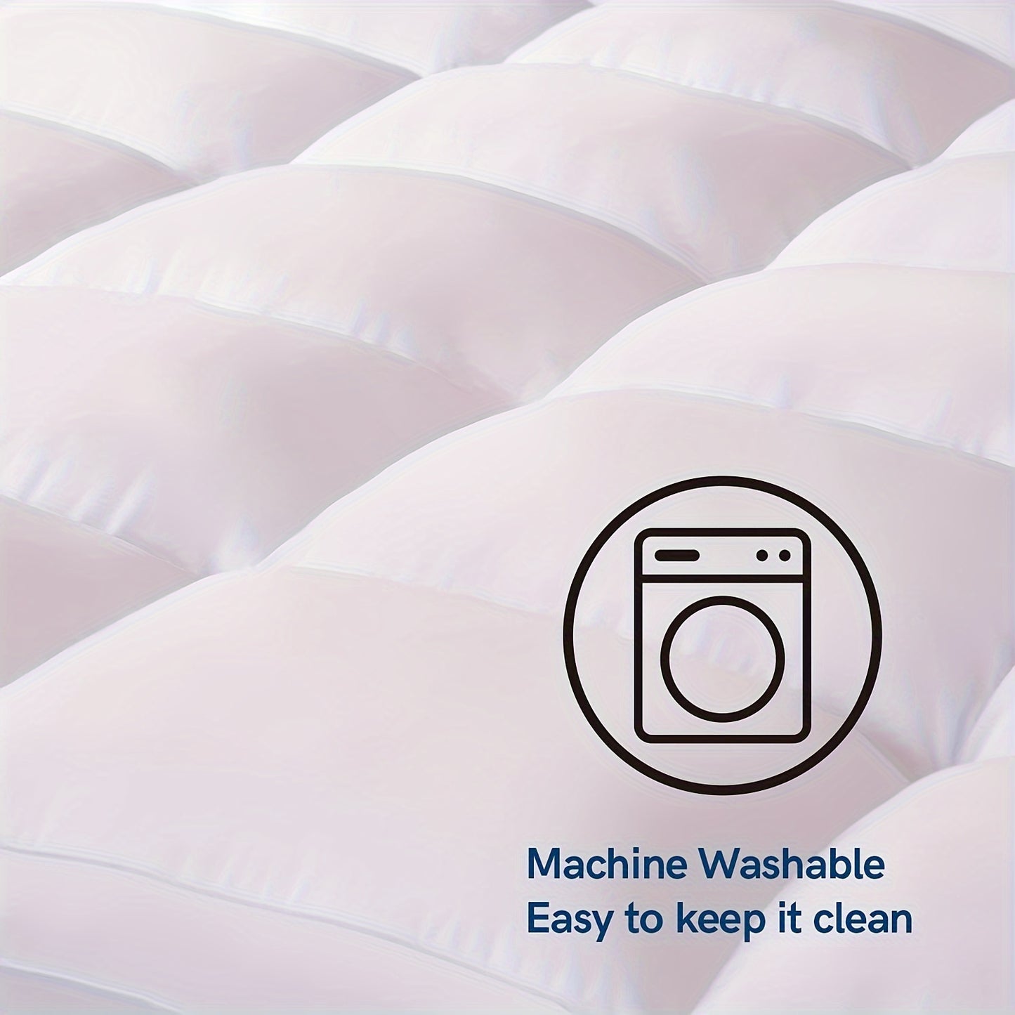 2inch Mattress Topper For Back Pain, Extra Thick Mattress Pad Cover, Plush Soft Pillowtop With Elastic Deep Pocket, Overfilled Down Alternative Filling