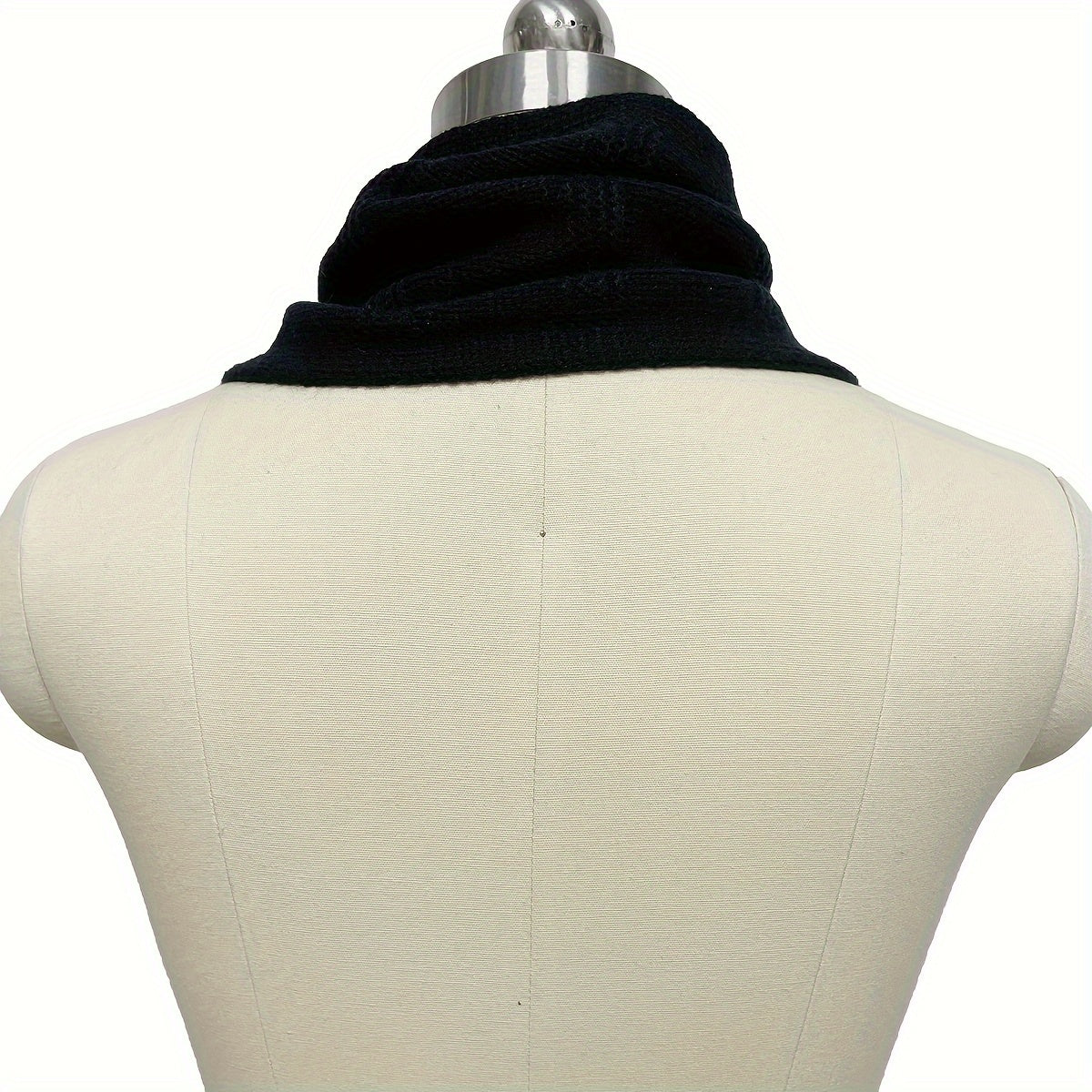Vintage-Inspired Embroidered Knit Scarf - Soft, Warm, Windproof, and Elastic - Perfect for Weekend Casual Wear in Autumn and Winter