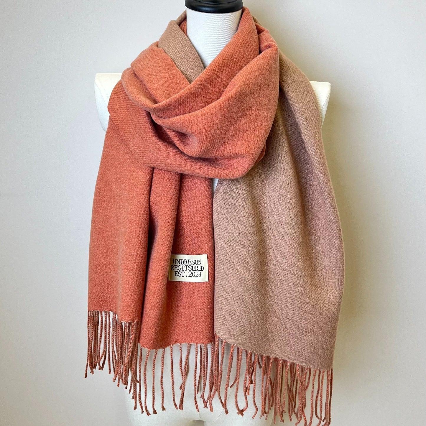 Double-Sided Two-Color Scarf - Soft, Warm, and Windproof Knitted Shawl for Unisex - Autumn Winter Coldproof Neck Guard with Tassel