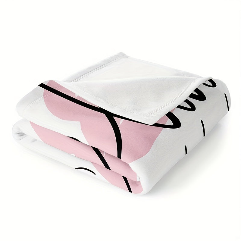 1pc Abstract Eyelashes Nap Blanket, Soft Air Conditioning Throw Blanket For Couch Bed Sofa Travelling, Birthday Gift