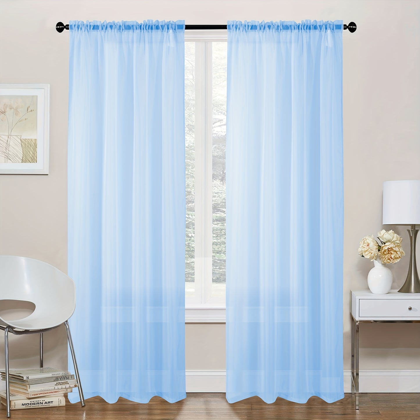 1 Pack, Curtains For Home Living Room, 45GSM Polyester Curtain, Curtain For Office Bedroom Home Decor, 52X84in