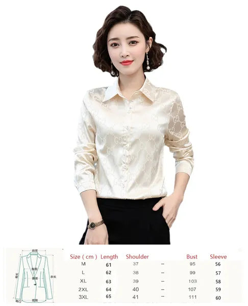 Vintage Butterfly Printed Runway Silk Blouses Women Fashion Designer Striped Shirts Slim Business Office Ladies Button Spring Summer Long Sleeve Tops
