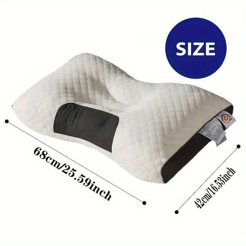1pc/2pcs, Memory Foam Neck Pillow, Antibacterial Cotton, Ergonomic Contour Design, Removable Cover, Ideal for Holiday Gifts, Polyester (Polyester Fiber) Material, No Battery, No Embellishments