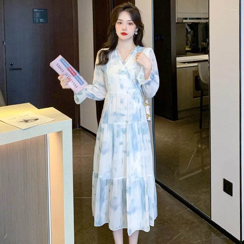 Casual Dresses Fairy Skirts in Excess of the Fairys Department Summer Female French Broken Beautiful Spring and Autumn Dress
