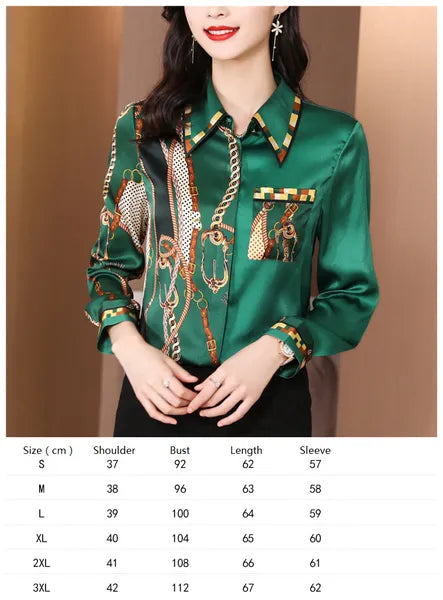 Vintage Butterfly Printed Runway Silk Blouses Women Fashion Designer Striped Shirts Slim Business Office Ladies Button Spring Summer Long Sleeve Tops
