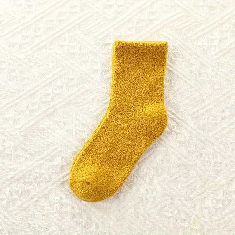 3pairs Boys Girls Kids Thickened Warm Socks For Winter, Loose Top Comfy Crew Socks, Children's Trendy Socks