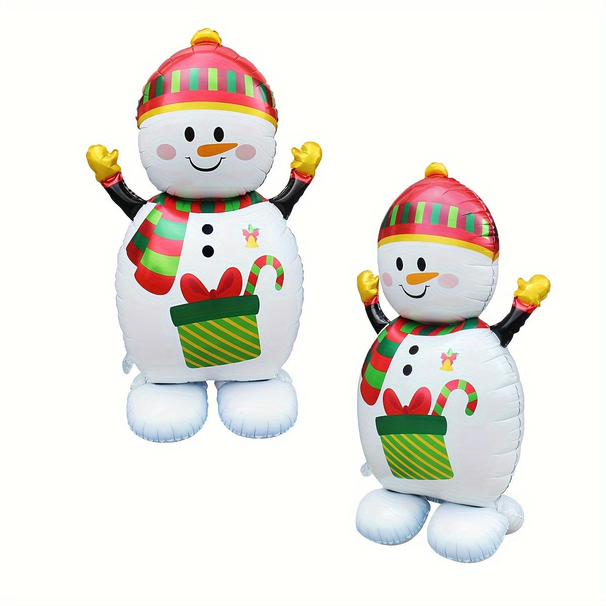 Jumbo 61" Santa Claus & Snowman Foil Balloons - Perfect for Christmas Party Decor, Home & Mall Holiday Displays