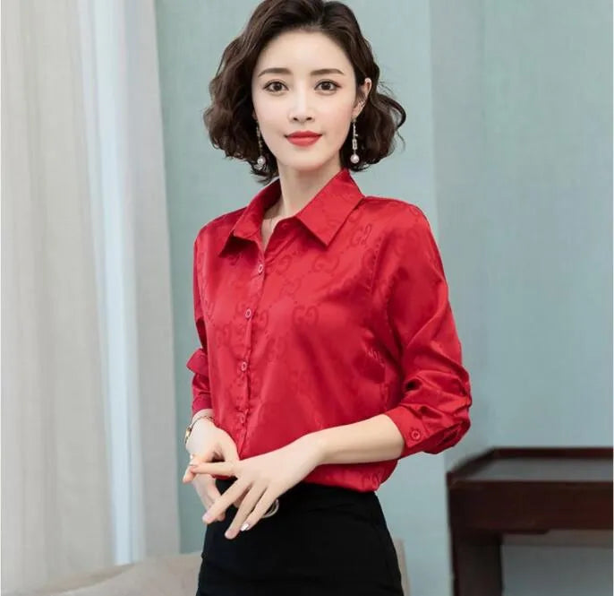 Designer Printed Black Shirts Women Runway Button Shirt Office Ladies Ribbon Bow Blouses Slim Fit Stylish Luxury Tops