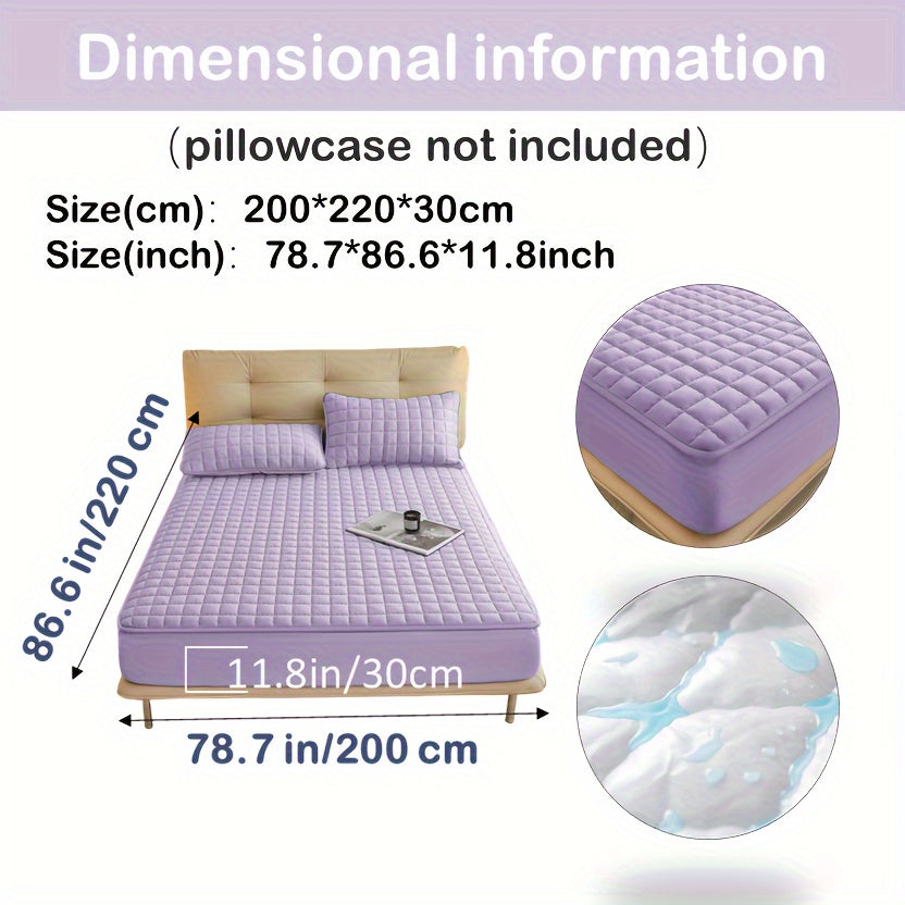 1pc Deluxe Hypoallergenic Mattress Protector - Deep Pocket, Quilted, Waterproof and Soft, for Comfortable Sleep in Bedroom or Guest Room