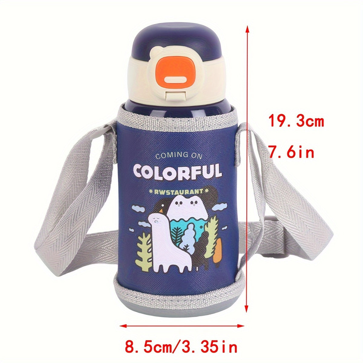 1pc Cartoon Vacuum Insulated Water Bottle - Cups & Mugs - 500ml 304 Stainless Steel Thermal Flask for Hot and Cold Drinks, Summer Winter Travel Drinkware, Unique Gift Idea for Friends and Family
