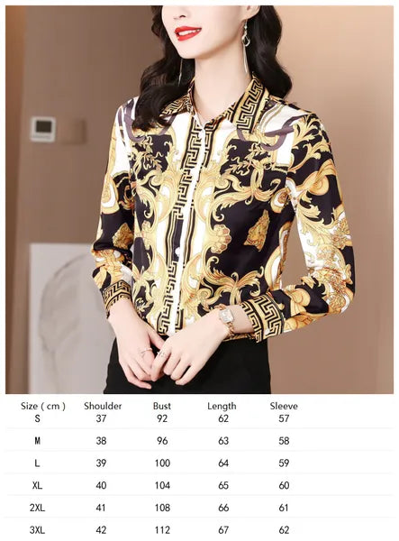 Vintage Butterfly Printed Runway Silk Blouses Women Fashion Designer Striped Shirts Slim Business Office Ladies Button Spring Summer Long Sleeve Tops