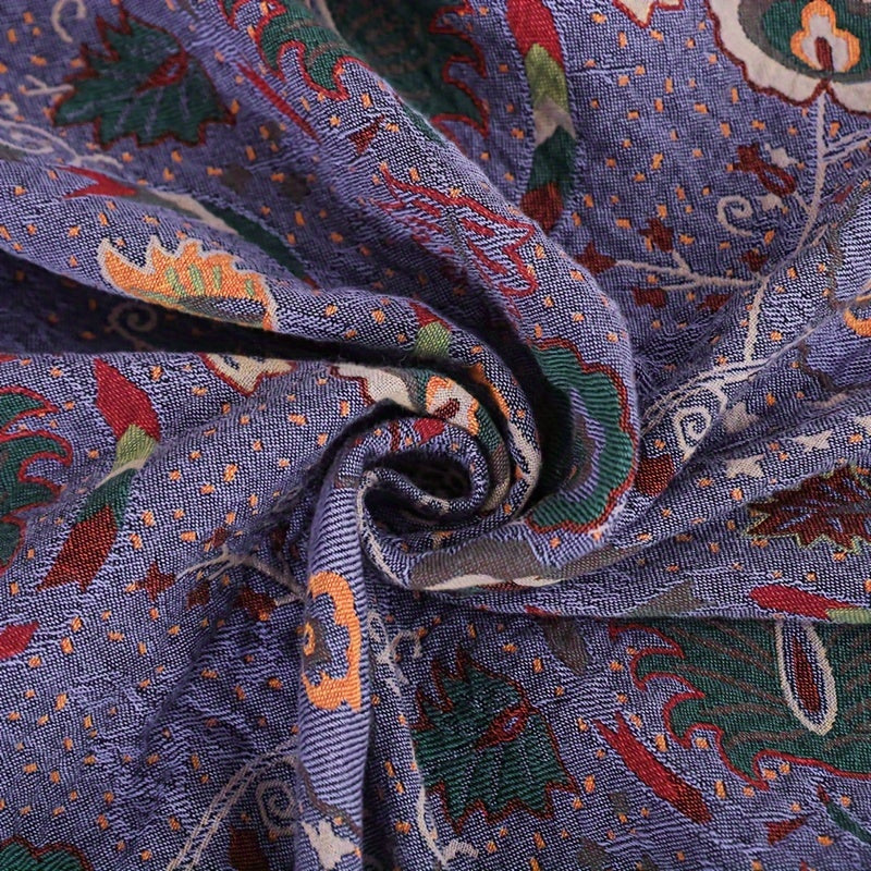 1pc Bohemian Floral Throw Blanket With Tassel, Peacock Pattern, Soft Comfort, Versatile For Napping Air Conditioning Couch Cover