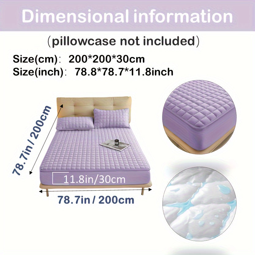 1pc Deluxe Hypoallergenic Mattress Protector - Deep Pocket, Quilted, Waterproof and Soft, for Comfortable Sleep in Bedroom or Guest Room