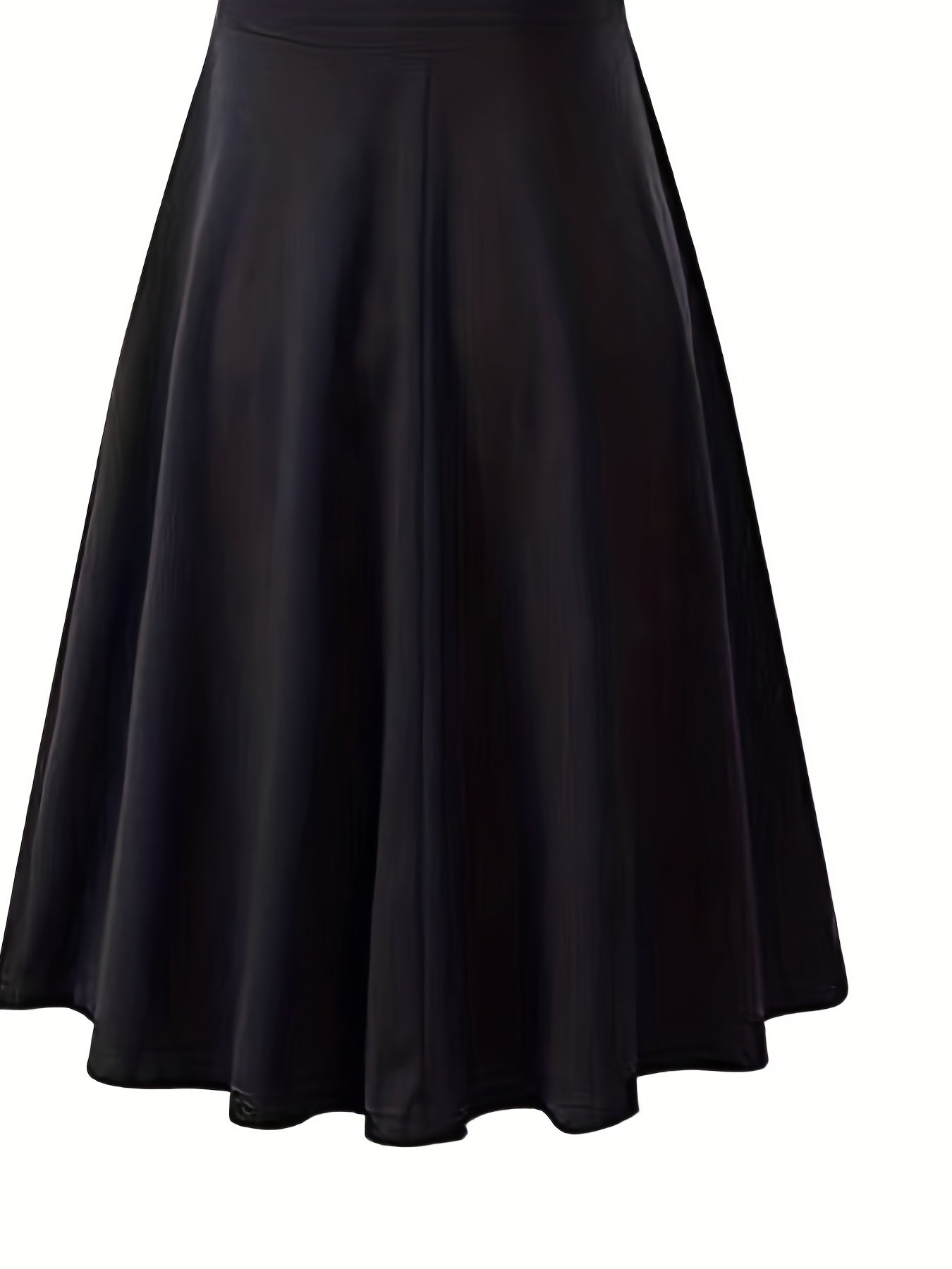 Flare Dress - Cozy Long Sleeves, Effortless Casual Style, Classic Crew Neck, Flattering A-line Silhouette - Perfect for Transitional Seasons, Spring and Fall, Designed Exclusively for Women