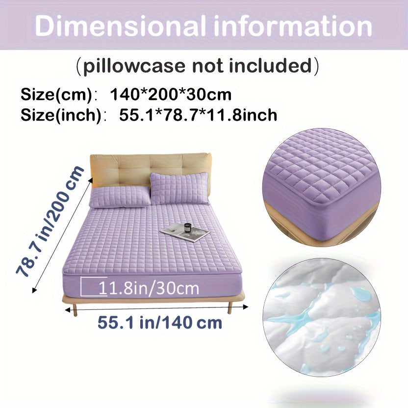 1pc Deluxe Hypoallergenic Mattress Protector - Deep Pocket, Quilted, Waterproof and Soft, for Comfortable Sleep in Bedroom or Guest Room